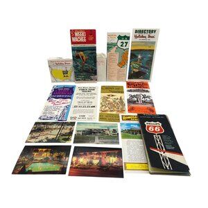 Vintage Mid-Century Florida Travel Brochure Postcard Map Ephemera Lot 1960s